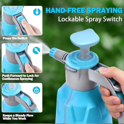 Hand Pump Sprayer 1/2 Gallon, Leak-Proof Plant Mister Spray Bottle