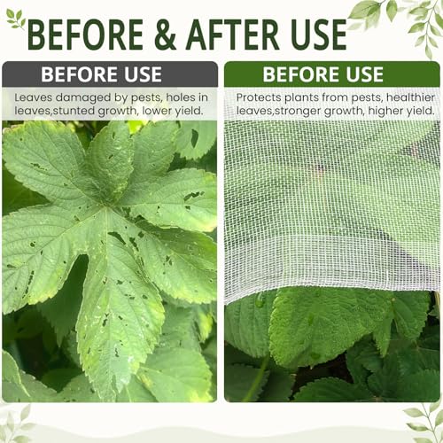 6.5Ft x 12Ft Garden Netting, Fine Mesh Insect Netting for Plant Protection - size: 6.5Ft x 12Ft