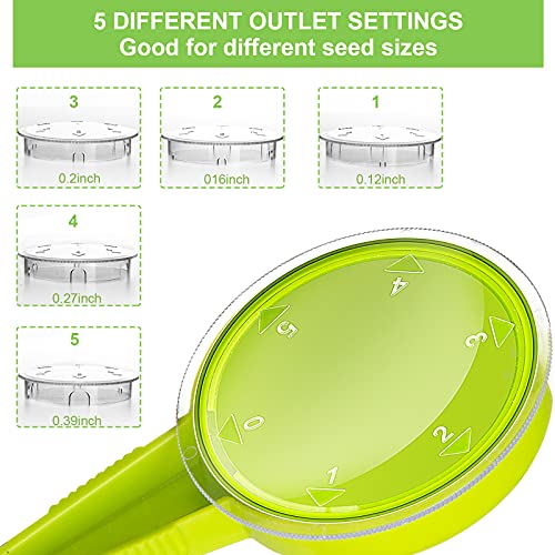 8 Pack Seeder Seed Planter Tool Set, Seed Dispenser, Garden Dibber & Widger
