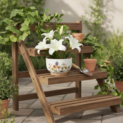 Terracotta Pots, 8+6 Inch Plant Pots, 2 Pcs with Drainage Holes - color: French Country, size: 8+6 Inch