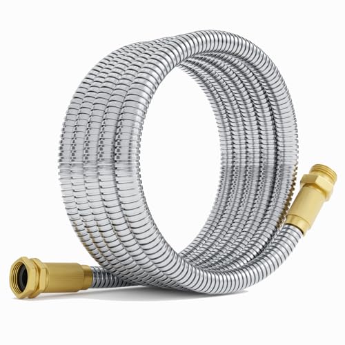 Garden Hose - Short Water Leader Metal Hose 6 FT with Female to Male Fitting, Flexible, Heavy Duty Hose Extension for Outdoor Hose Reel、Dehumidifier、RV、304 Stainless Steel - size: 6 FT, style: Male to Female