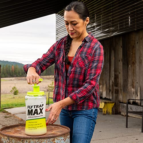 RESCUE! Fly Trap Max Bundle – Large Reusable Outdoor Fly Trap & Refill Bundle - 2 Traps + 2 Refills