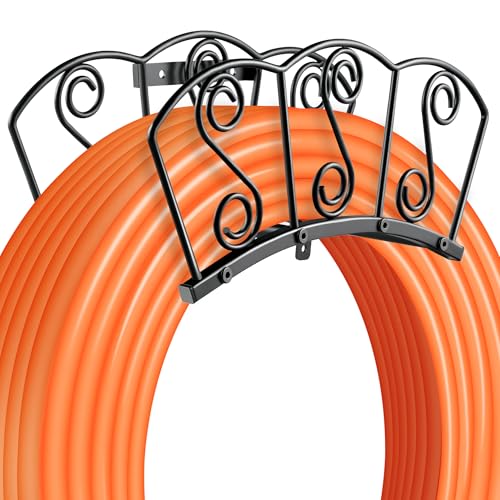 Metal Garden Hose Holder, Heavy Duty Water Hose Hanger, Wall Mounted Hoses Organizer, Hose Reel Stand Rack Hook, Hose Storage hold 150Ft Water Hoses for Outside Yard - style: Wall Mounted Hose Holder