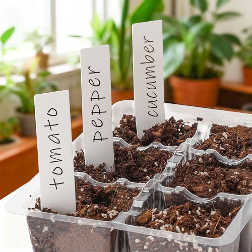 Bonviee 10-Pack Seed Starter Trays, 6-Cell Insert Trays, Clear - color: Clear, size: 10 Packs (60 XL Cells)