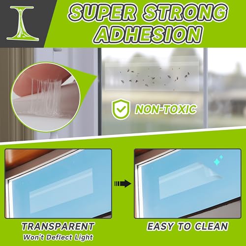 Landisun Fly Trap Indoor Fruit Fly Traps Mosquitos Gnat Windows Bug Sticky Glue Traps 30 Pack