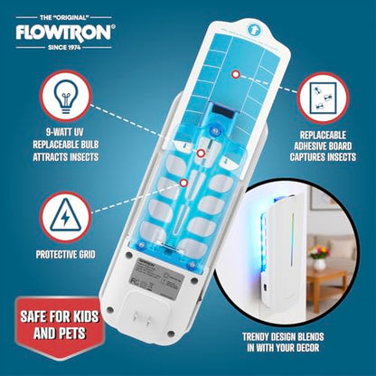 Flowtron Indoor Plug-in Fly Trap, 9W UV, 375 Sq Ft, White - color: White