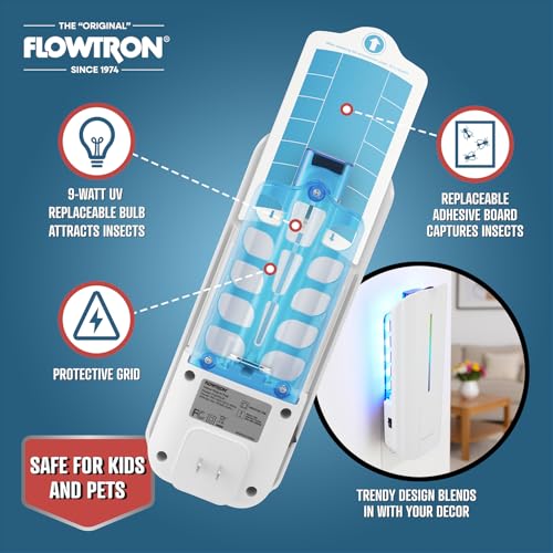 Flowtron Indoor Plug-in Fly Trap, 9W UV, 375 Sq Ft, White - color: White