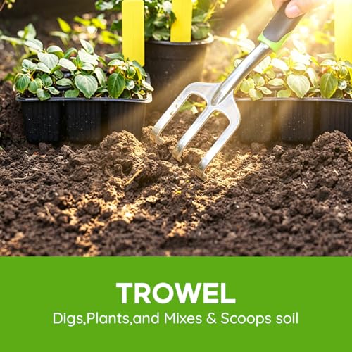 Garden Tool Set，100% Thicker Aluminum Gardening Kit,3 Pack