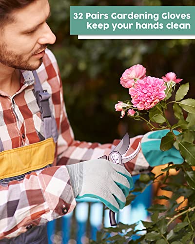 Potchen 32 Pairs Garden Gloves for Women Ladies' Gardening Gloves Bulk