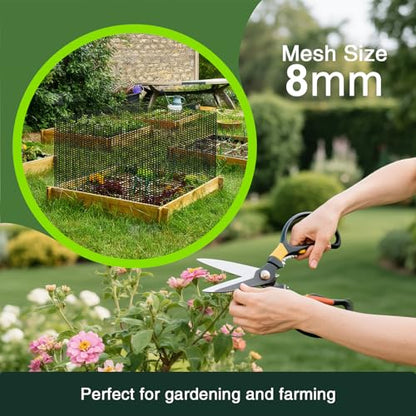 Black Plastic Wire Mesh Fence 16In x 20Ft, Chicken Wire Fencing for Poultry - color: Black, size: 16IN x 20FT