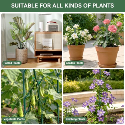 15 Pack Adjustable Stackable Monstera Plant Support Poles Garden Stakes