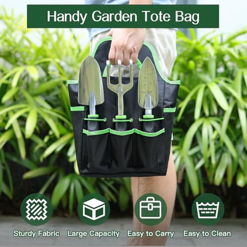 Housolution Gardening Tools Set, 8PCS Gardening Gifts for Women, Green - color: Green