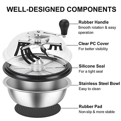19 Inch Bud Leaf Bowl Trimmer Twisted Spin Cut for Hydroponic Plant with Sharp Stainless Steel Blades,4-Layer Plant Rack Included and Results Collection Bowl - size: 19"+Rack+Result Bowl