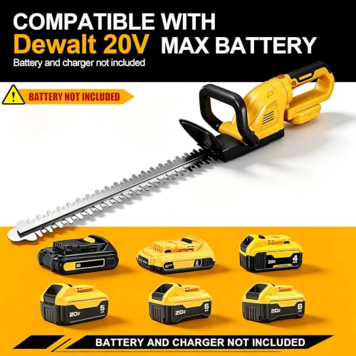 22" Hedge Trimmer Cordless Compatible with Dewalt 20V MAX Battery