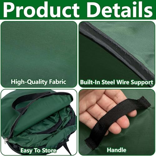 2Pcs Foldable Pop Up Leaf Collector, Miniature Leaves Pickup and Loader Bag - color: 2Pc-28'' x 20''