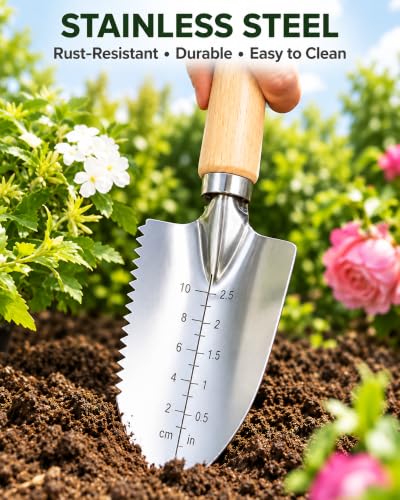 Garden Tools Set, 9-Piece Heavy Duty Gardening Tools with Clear Pocket Tote Bag, Stainless Steel Garden Hand Tools for Digging, Planting, Weeding and Pruning, Durable Gardening Kit - style: Green