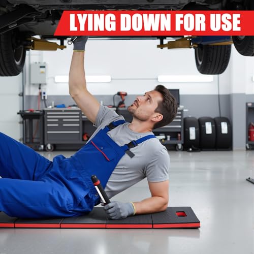 SHENLIU Foldable EVA Utility Mat with Handle, Heavy Duty Mechanic Mat