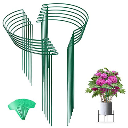 12 Pack 24 Inch Tall Snake Plant Support Stakes with 15 Twist Ties - size: 24" H