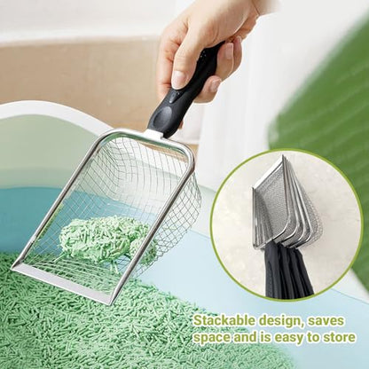 4 Pcs Gardening Soil Sifter with Handle - color: 4 Set