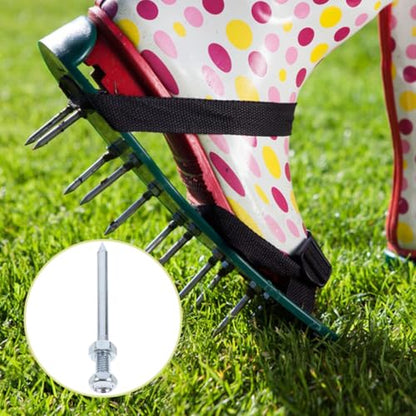 Toddmomy 10Pcs Lawn Aerator Spikes Replacement Pegs Heavy Duty Metal Aerator Shoe Pins for Garden Yard Lawn Care 2.75 Inch Spike Shoes for Soil Aeration