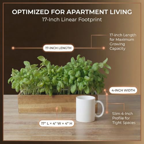 zaqro 17” Wooden Planter Boxes Set of 2 - Acacia Herb Planter Indoor