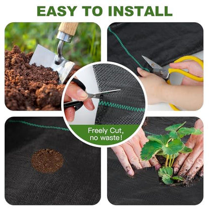 Approx.3.3FT×13FT Weed Barrier Fabric,Landscape Fabric, 3.2oz Weed Barrier Fabric Heavy Duty,Weed Control Garden Cloth,Woven Geotextile Fabric for Garden Beds, Underlayment, Commercial Driveway - size: 3.3FT×13FT, style: Weed Barrier Fabric