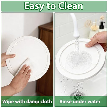 Diatomaceous Earth Plant Saucer, Round Pot Saucers, 2 Pcs 10 Inch - color: 2pcs White Medium