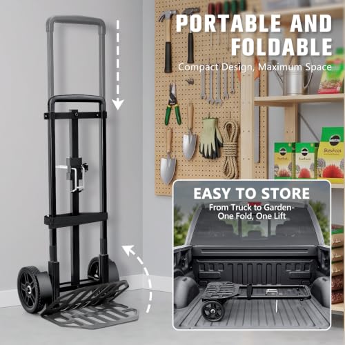 KEDSUM Plant Dolly Cart, 300LBS Foldable Heavy Duty Plant Caddy with Wheels
