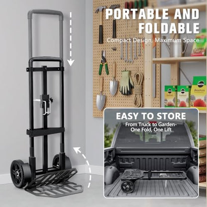 KEDSUM Plant Dolly Cart, 300LBS Foldable Heavy Duty Plant Caddy with Wheels