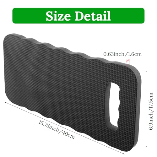 8 Pack Garden Kneeling Pad, Black Thick Foam Knee Pads for Gardening, Waterproof Kneeler Mat for Yoga, Cleaning, Prayer and Exercise, 15.75x6.9x0.63 Inch