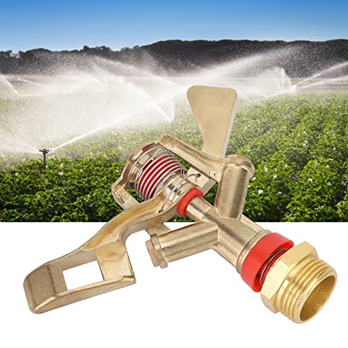 2Pcs Impact Sprinkler Head, 25mm Zinc Alloy Irrigation Garden Rocker Arm Sprinklers Nozzle Heads Male Thread Watering Sprinkler for Yard and Grass Irrigation - color: 2PCS