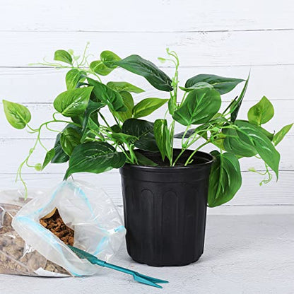 JERIA 50-Pack 1 Gallon Flexible Plant Nursery Pots,Thickened Soft Plastic Seedling Pots,Seed Starting Pot Flower Plant Container for Succulents，Seedlings - size: 1Gallon 50P