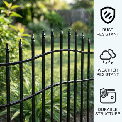 No Dig Garden Fence Panels, 10 Panels, 24in H x 22ft L - size: 10 Panels - 24in(H) x 22ft (L)