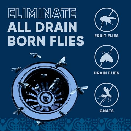 Fruit Fly Drain Treatment | Drain Fly Eliminator | Eliminates Gnats, Sewer Flies and More - Works in All Drains - 256 Fl Oz - size: 256 Fl Oz (Pack of 1)