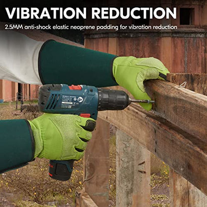 Vgo... Gardening Gloves Ladies,Safety Work Gloves,Long Sleeves Gauntlet,Puncture Proof,Touchscreen(Size L,Light green,SL7477) - color: 1 Pair - Spring Green, size: Women's Large