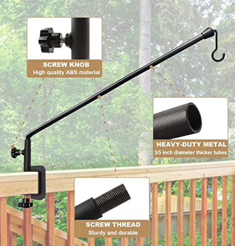 38 Inch Extended Reach Deck Hook Hanger for Railing, 2 Packs - size: 38 Inch 2 Pack