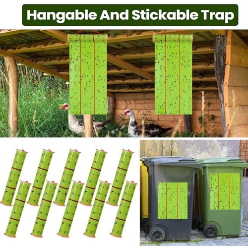 Qualirey 1 Pcs Giant Flypaper Fly Traps, 295ft Sticky Yellow