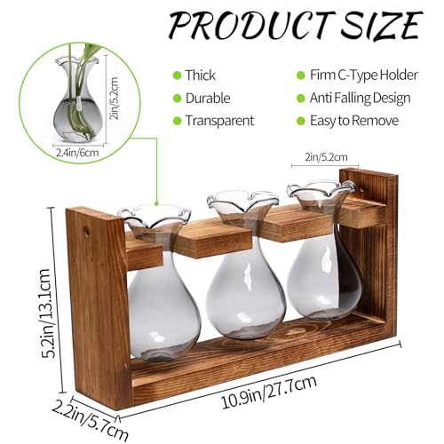 Plant Propagation Station Plant Terrarium Unique Birthday Gifts for Women - color: Gray