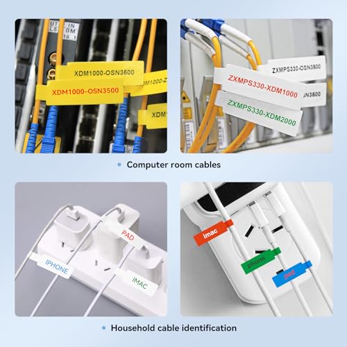 NIIMBOT Thermal Transfer Cable Label 0.49" x 4.29", for N1(B18) Label Maker - color: 0.49''×4.29''-yellow Cable