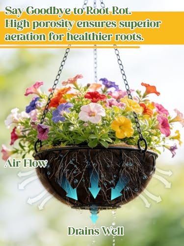 ANPHSIN 4Pcs 12inch Coconut Liners for Hanging Baskets Planters - size: 12in