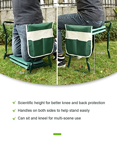 Garden Kneeler and Seat Heavy Duty, Upgraded Widened and Thickened Gardening Stools for Seniors, Foldable Gardening Bench Ergonomic Design, Effective Relief of Knee and Back Pain, Gift for Gardeners - size: ModelE