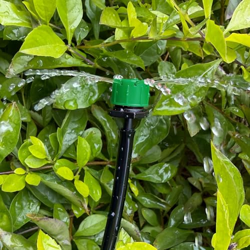 100Pcs Drip Irrigation Emitters,Adjustable Irrigation Drippers Sprinklers - color: Green-100pcs