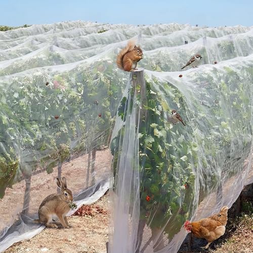 15 x 33 ft Garden Mesh Netting Insect Mosquito Net, White, 1 Pcs - size: 15 x 33 ft