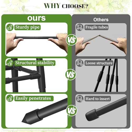Alisisfores 6 FT Obelisk Trellis for Climbing Plants, Black - size: 6 Ft