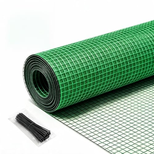 Garden Fence Temporary Fence, 6ft x 50ft Plastic Safety Snow Fence with 50 Zip Ties, Construction Barrier Fencing for Yard, Animal Barrier for Deer, Dogs, Rabbits, Chicken, Green - size: 6*50Ft