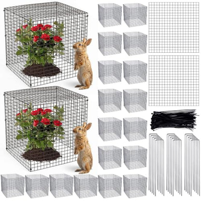 Zubebe 20 Pack Plant Protectors from Animals, Plant Cages, 12 x 12 Inch - size: 12 x 12 Inch