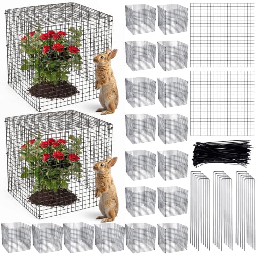 Zubebe 20 Pack Plant Protectors from Animals, Plant Cages, 12 x 12 Inch - size: 12 x 12 Inch
