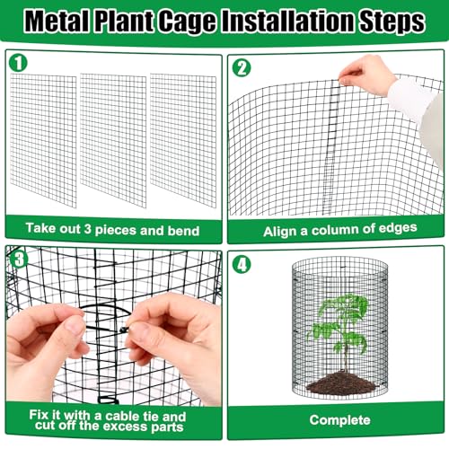 5 Pack Wire Plant Protector, 16"x12" Detachable Metal Plant Protectors Mesh, Garden Plant Protectors for Shrubs Flowers Vegetables to Keep Rabbit & Chicken Animals Out