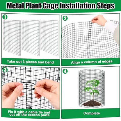 5 Pack Wire Plant Protector, 16"x12" Detachable Metal Plant Protectors Mesh, Garden Plant Protectors for Shrubs Flowers Vegetables to Keep Rabbit & Chicken Animals Out