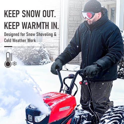 COOLJOB Long Sleeve Waterproof Winter Freezer Gloves for Men Women, S-XL - color: Black, size: Large